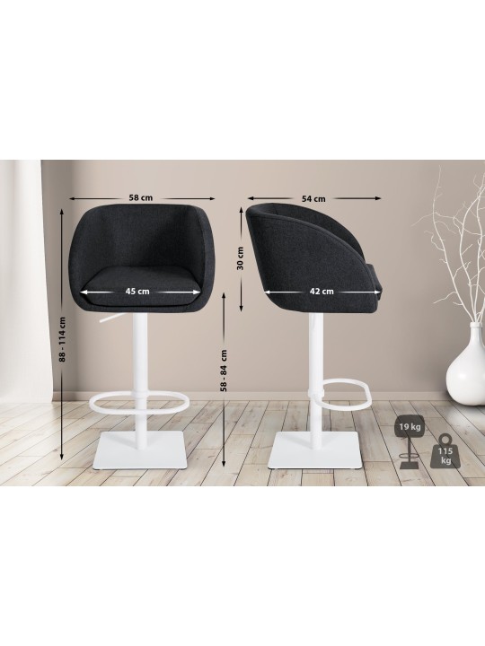 Taburete de bar Gambo W fieltro, antracita Taburete de bar Gambo W fieltro, antracita