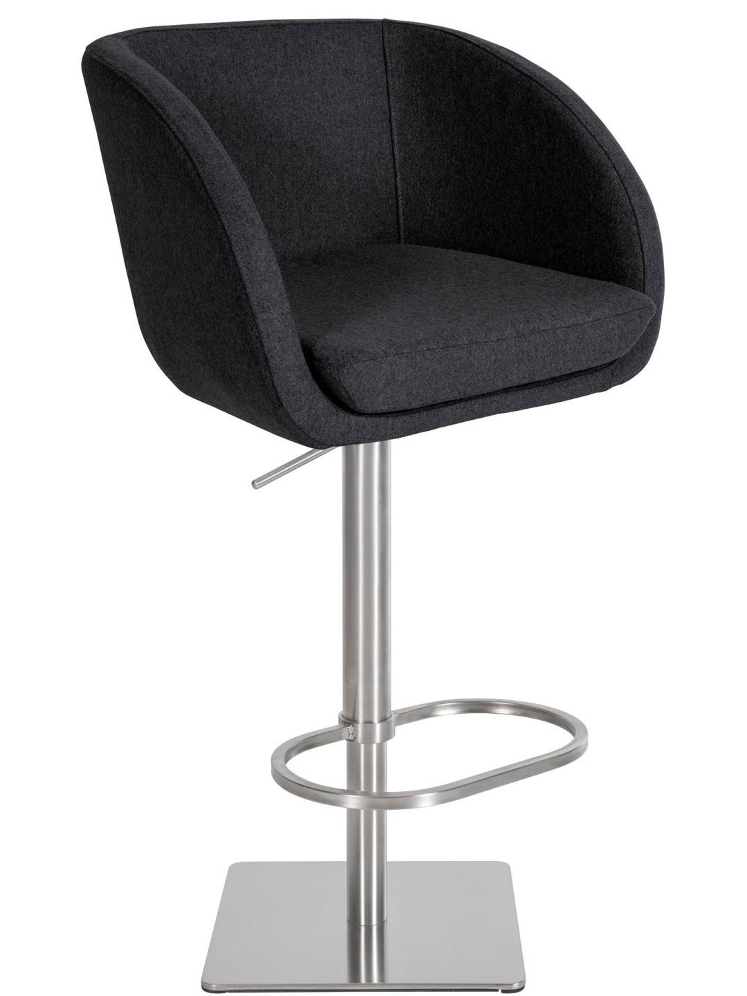 Taburete de bar Gambo E fieltro, antracita