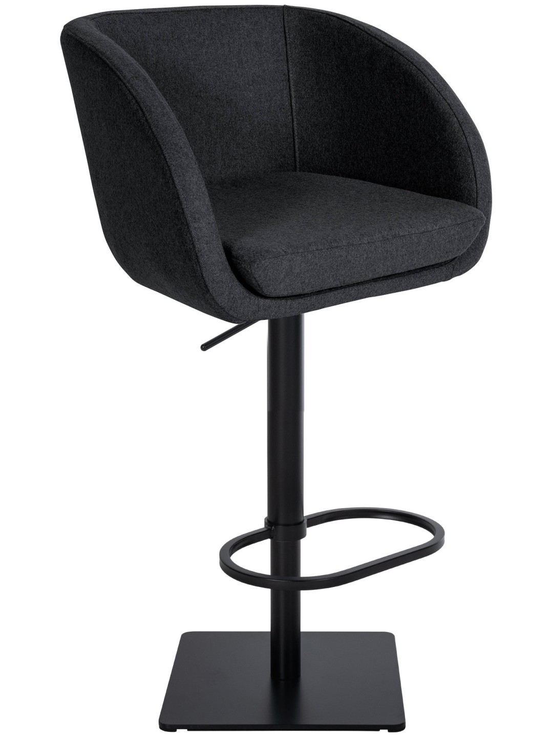 Taburete de bar Gambo B fieltro, antracita