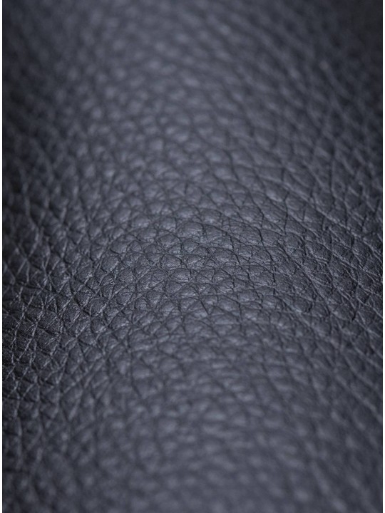 Silla de comedor Foley piel sintética, nogal/negro