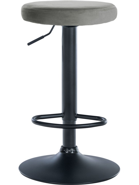 Juego de 2 taburetes de bar Ponte terciopelo, gris