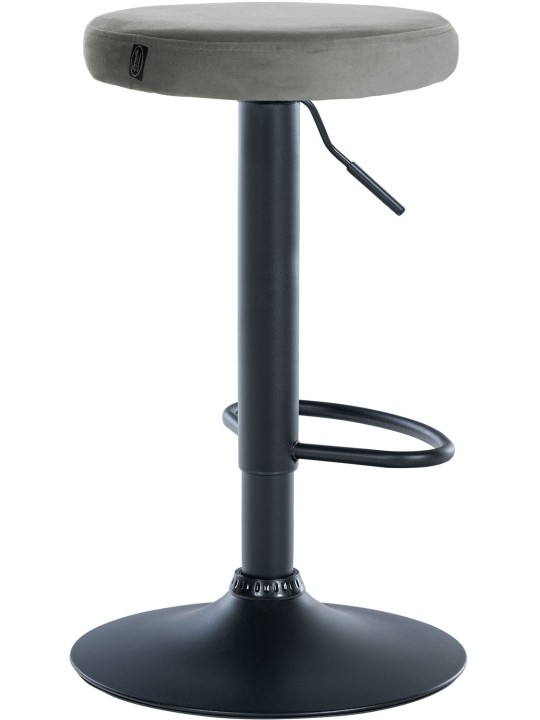 Juego de 2 taburetes de bar Ponte terciopelo, gris