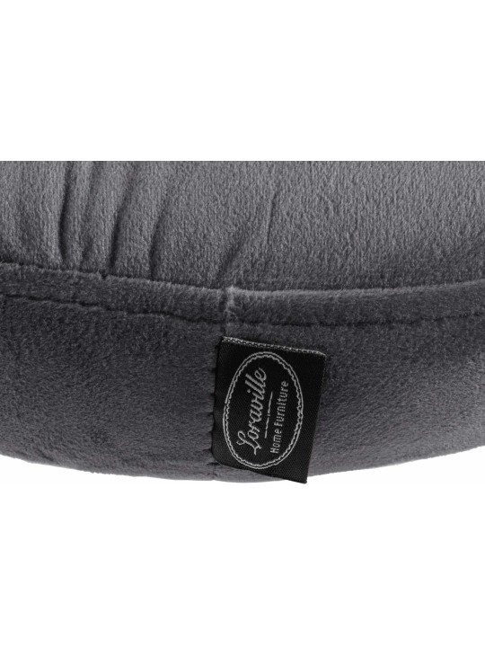 Juego de 2 taburetes de bar Ponte terciopelo cromado, gris oscuro