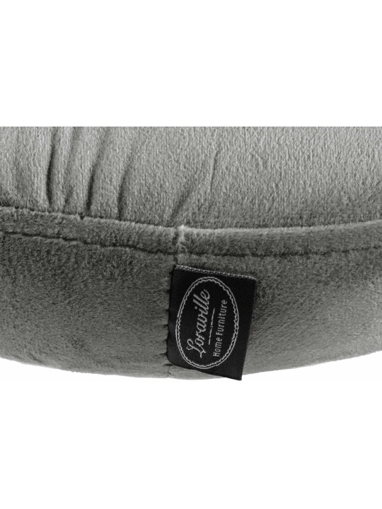 Juego de 2 taburetes de bar Ponte terciopelo cromado, gris