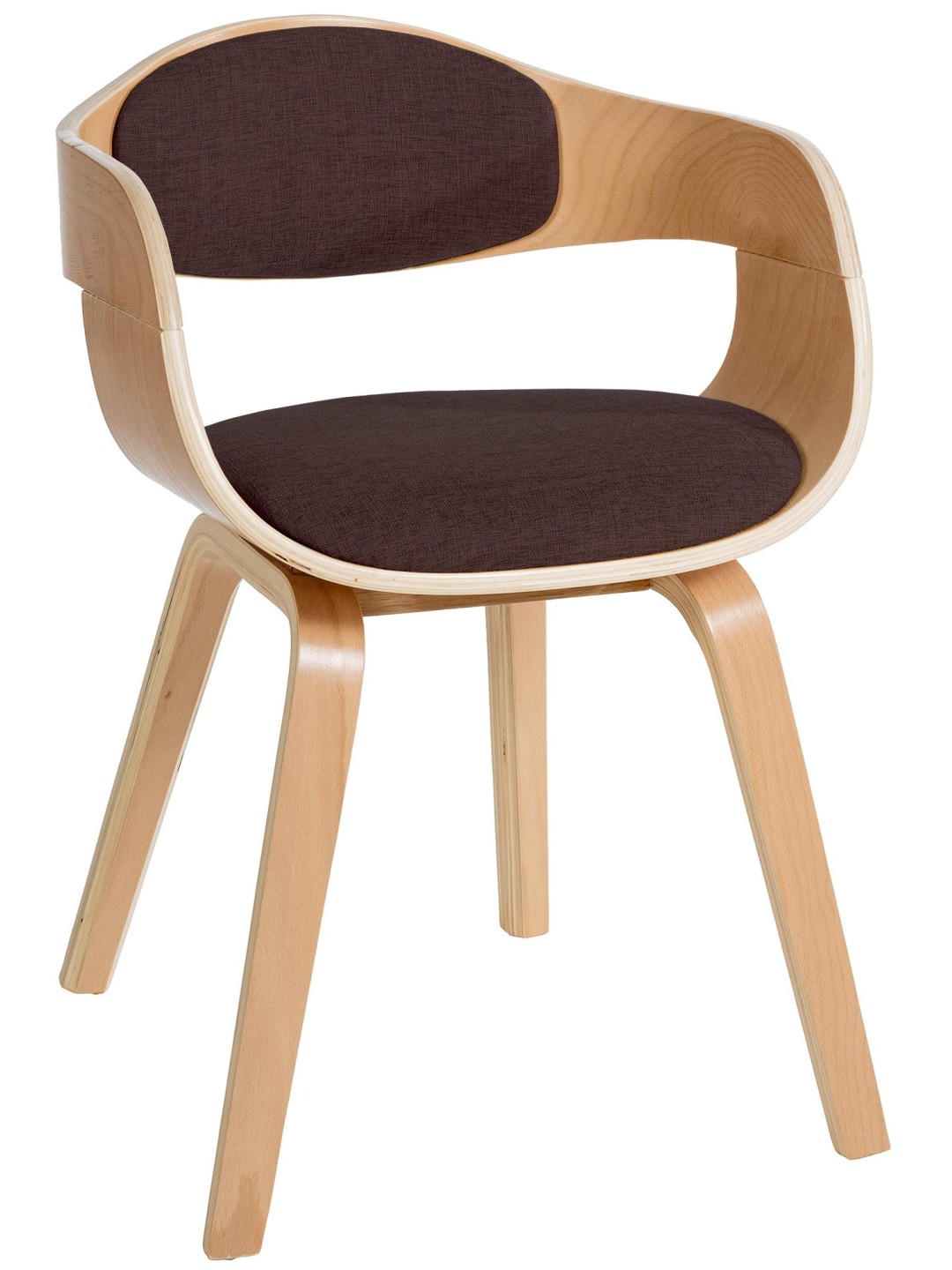 Silla de visita tela Kingston, natural/marrón