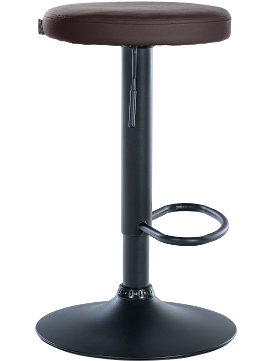 Juego de 2 taburetes de bar Ponte piel sintética, marrón