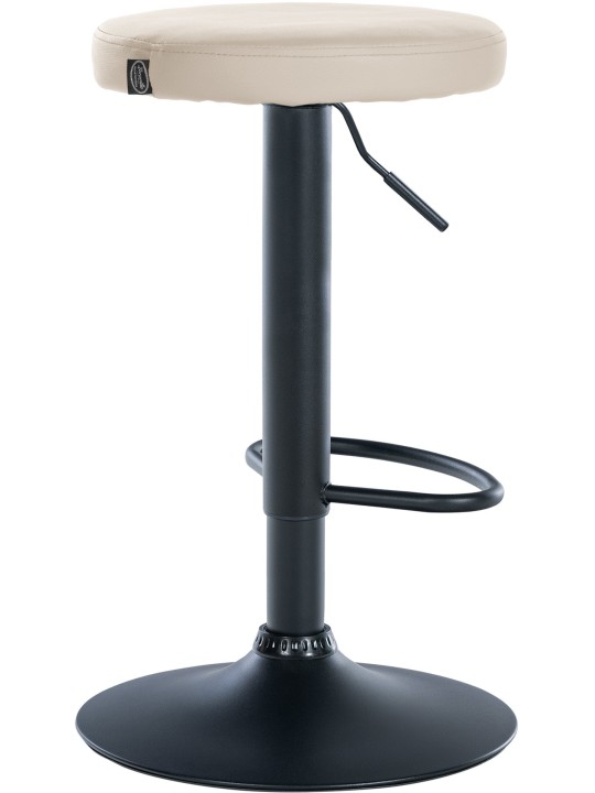 Juego de 2 taburetes de bar Ponte piel sintética, crema