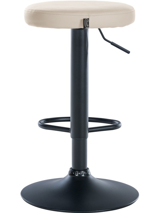 Juego de 2 taburetes de bar Ponte piel sintética, crema