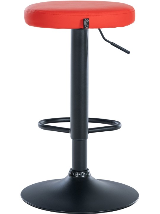 Juego de 2 taburetes de bar Ponte piel sintética, rojo