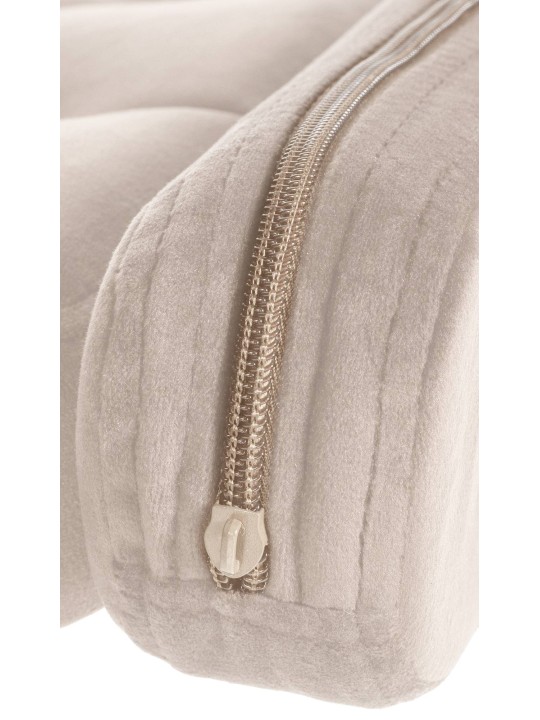 Taburete de bar Dublin terciopelo cromado, crema