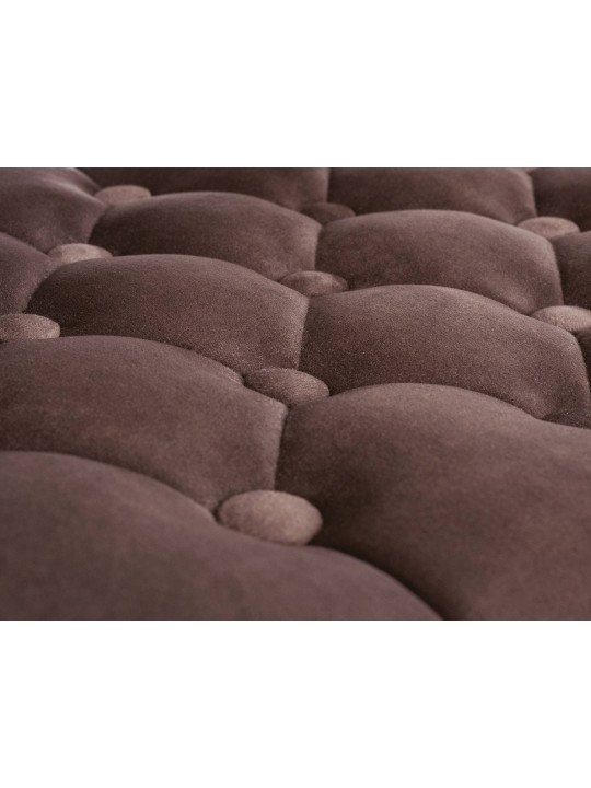 Taburete de bar Dublin terciopelo cromado, marrón