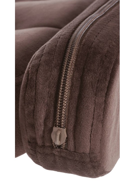 Taburete de bar Dublin terciopelo cromado, marrón