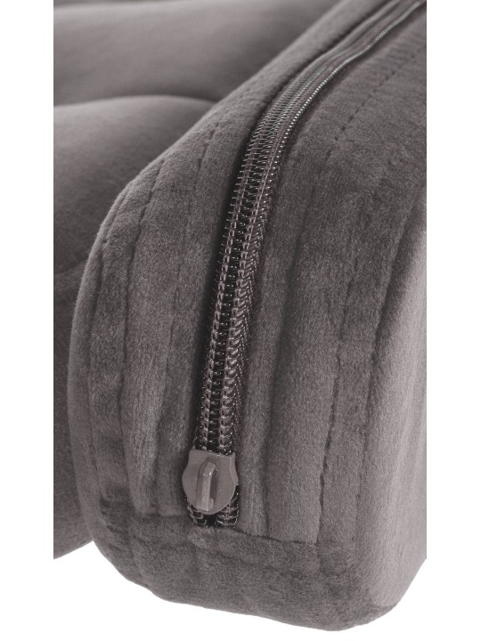 Taburete de bar Dublin terciopelo cromado, gris