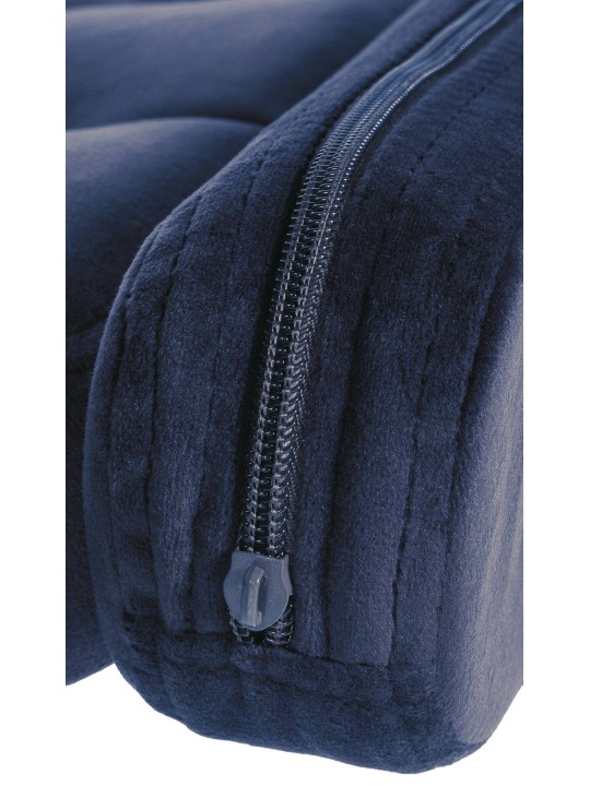 Taburete de bar Dublin terciopelo cromado, azul