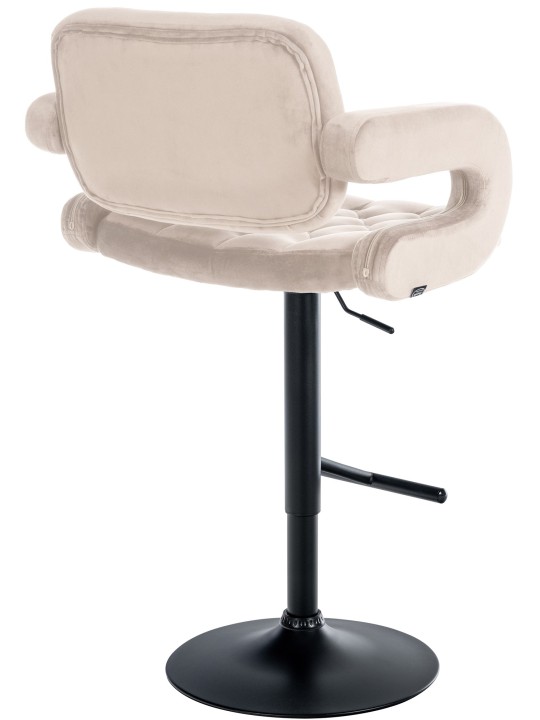 Taburete de bar Dublin terciopelo, crema