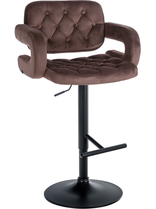 Taburete de bar Dublin terciopelo, marrón