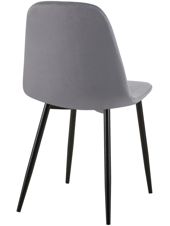 Conjunto de 4 sillas Giverny terciopelo, gris Conjunto de 4 sillas Giverny terciopelo, gris