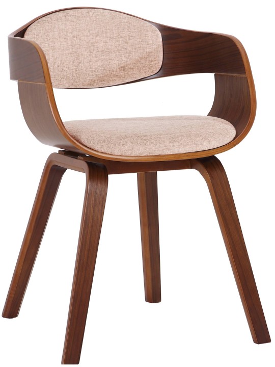 Silla de visita tela Kingston, nogal/crema Silla de visita tela Kingston, nogal/crema