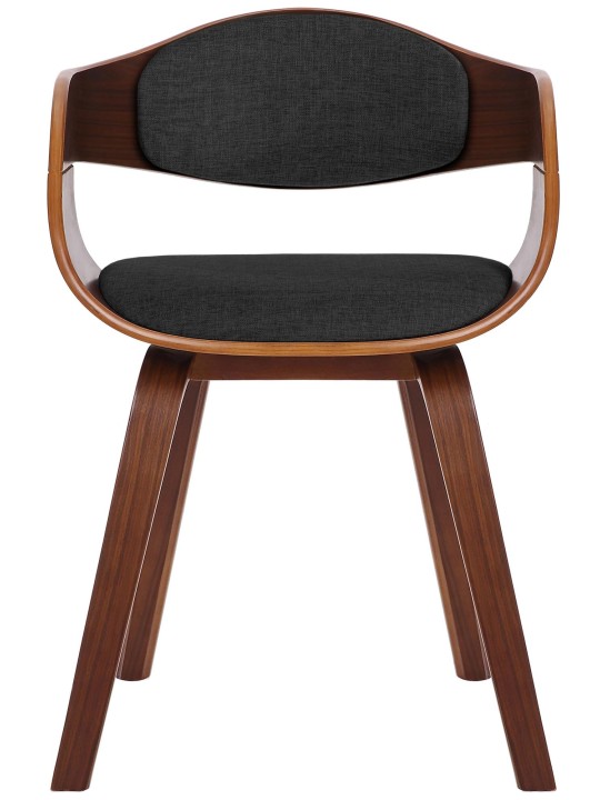 Silla de visita tela Kingston, nogal/gris oscuro