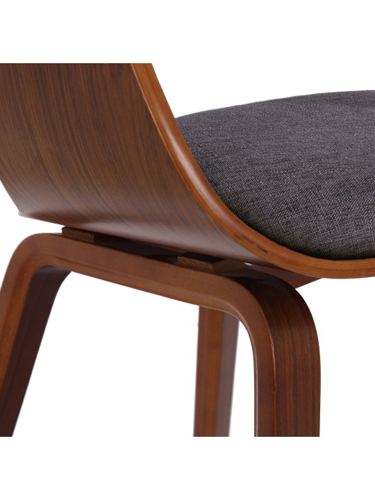 Silla de visita tela Kingston, nogal/gris claro Silla de visita tela Kingston, nogal/gris claro