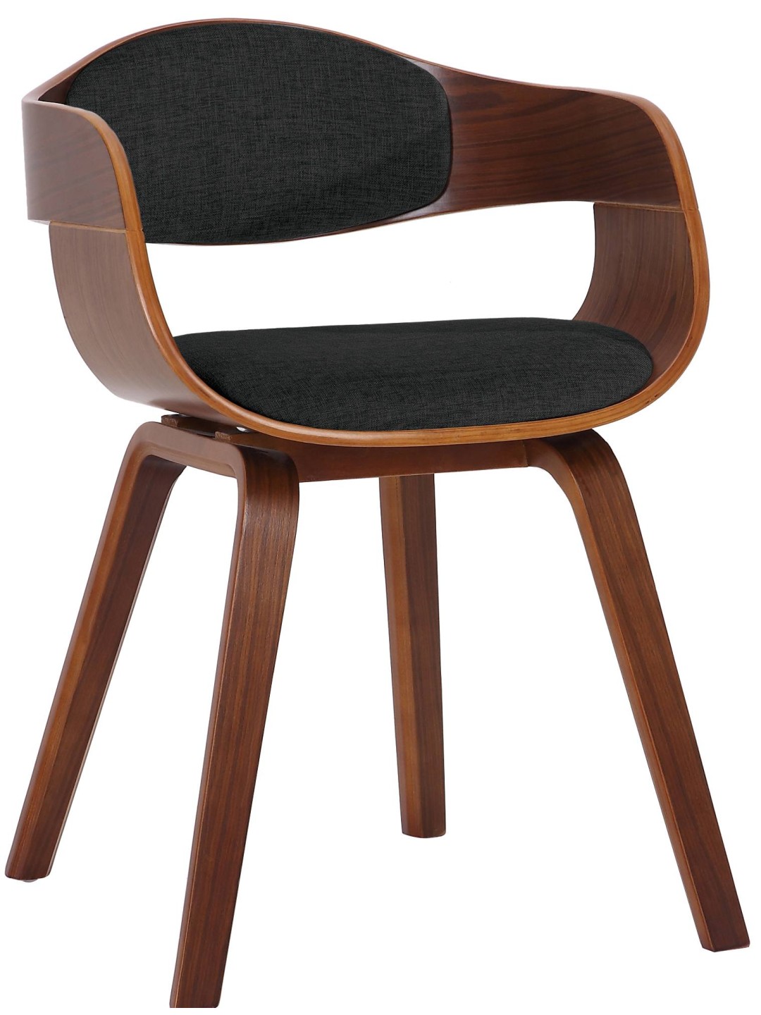 Silla de visita tela Kingston, nogal/negro