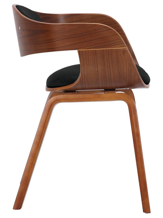 Silla de visita tela Kingston, nogal/negro Silla de visita tela Kingston, nogal/negro