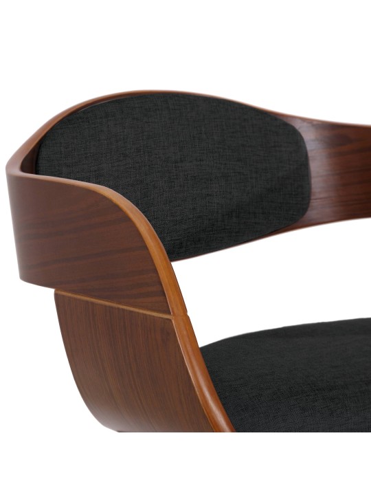 Silla de visita tela Kingston, nogal/negro Silla de visita tela Kingston, nogal/negro