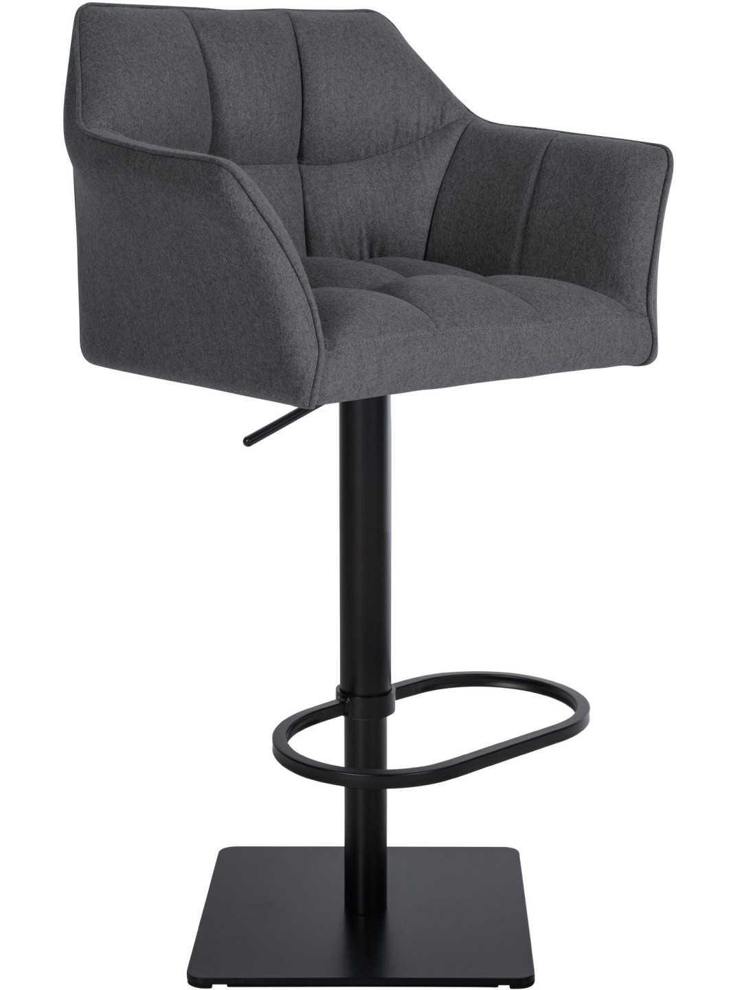 Taburete de bar Damaso B fieltro, gris