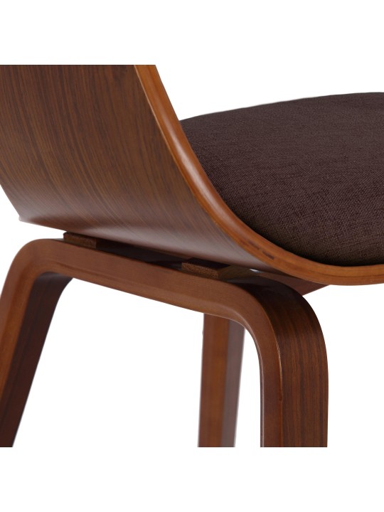 Conjunto de 2 sillas tela Kingston, nogal/marrón Conjunto de 2 sillas tela Kingston, nogal/marrón