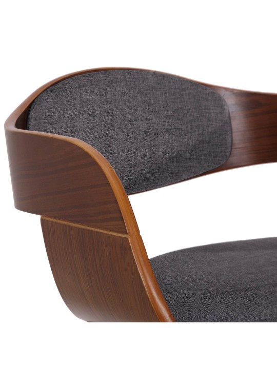 Conjunto de 2 sillas tela Kingston, nogal/gris claro