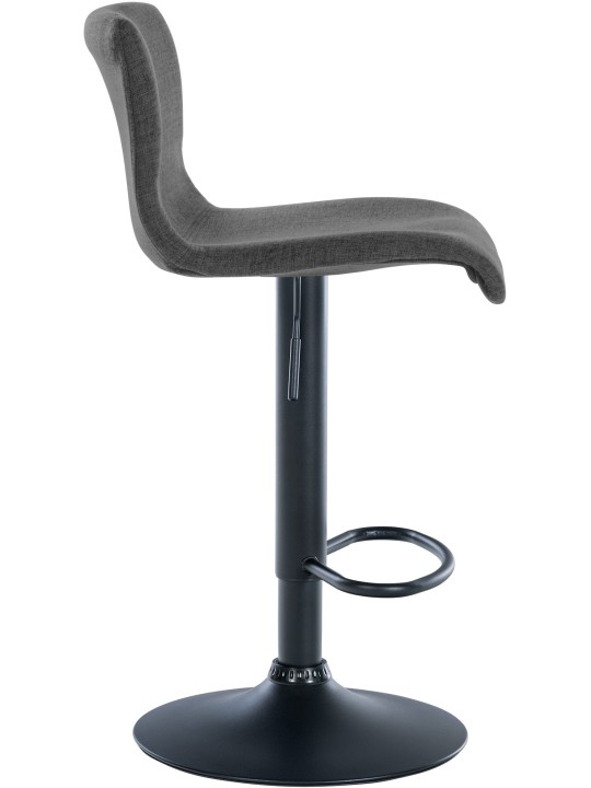 Juego de 2 taburetes de bar tela Branford, gris oscuro