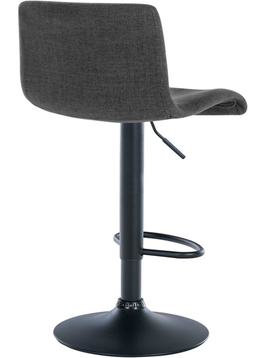 Juego de 2 taburetes de bar tela Branford, gris oscuro