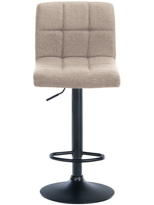 Juego de 2 taburetes de bar tela Calma, crema