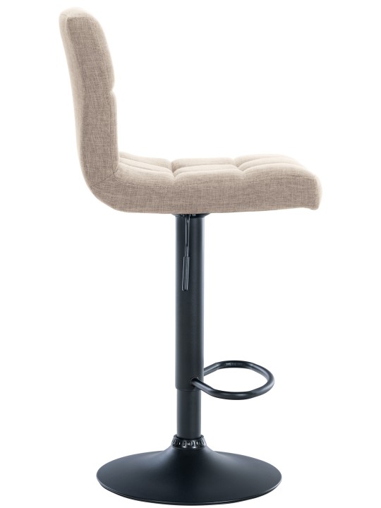 Juego de 2 taburetes de bar tela Calma, crema