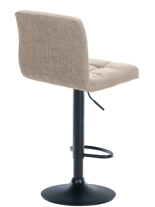 Juego de 2 taburetes de bar tela Calma, crema