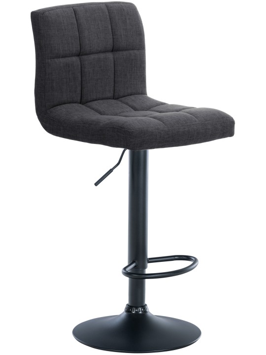 Juego de 2 taburetes de bar tela Calma, gris oscuro