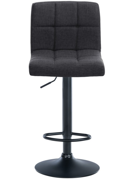Juego de 2 taburetes de bar tela Calma, gris oscuro
