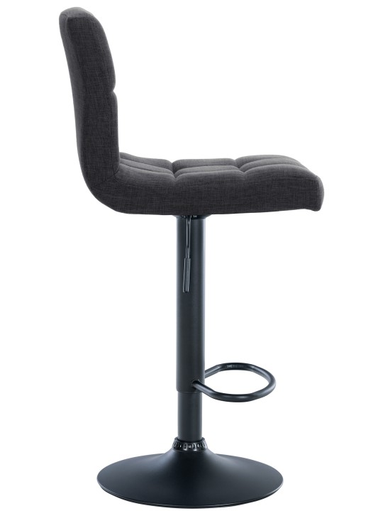 Juego de 2 taburetes de bar tela Calma, gris oscuro