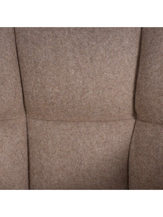 Taburete de bar Damaso E de fieltro con estructura de 4 pies, taupe