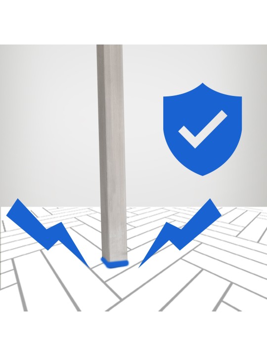 Taburete de bar Damaso E de fieltro con estructura de 4 pies, taupe