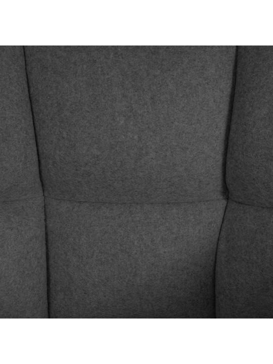 Taburete de bar Damaso W fieltro con estructura de 4 pies, antracita