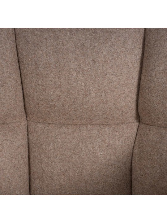 Taburete de bar Damaso W fieltro con estructura de 4 pies, taupe