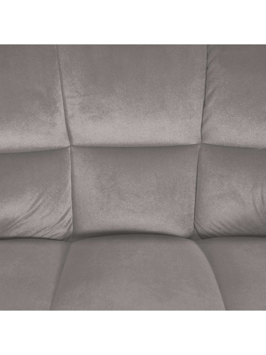 Taburete de bar Damaso B terciopelo, gris