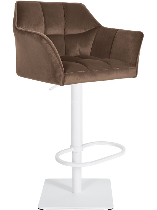 Taburete de bar Damaso W terciopelo, marrón Taburete de bar Damaso W terciopelo, marrón