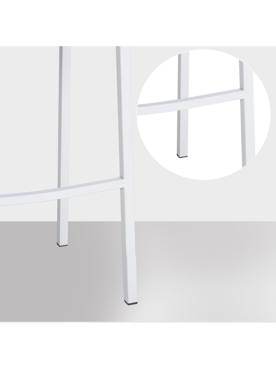 Taburete de bar Damaso W terciopelo con estructura de 4 pies, gris