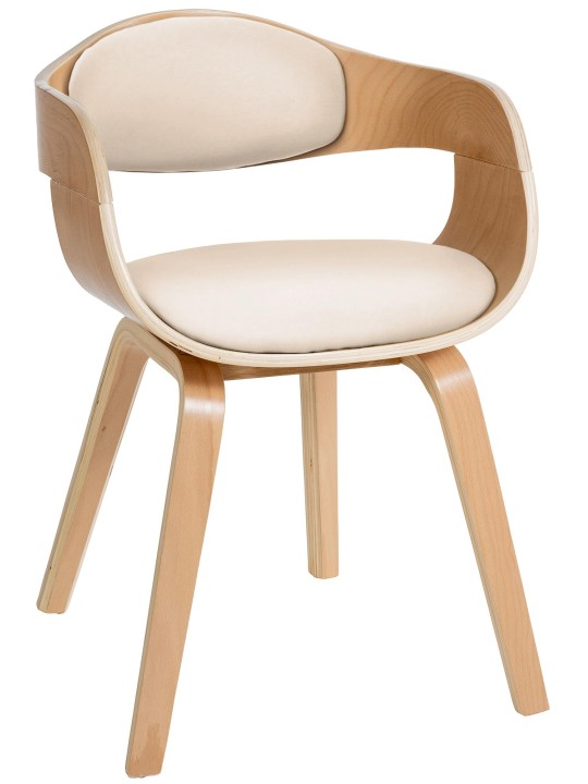 Silla de visita Kingston, natural/crema Silla de visita Kingston, natural/crema