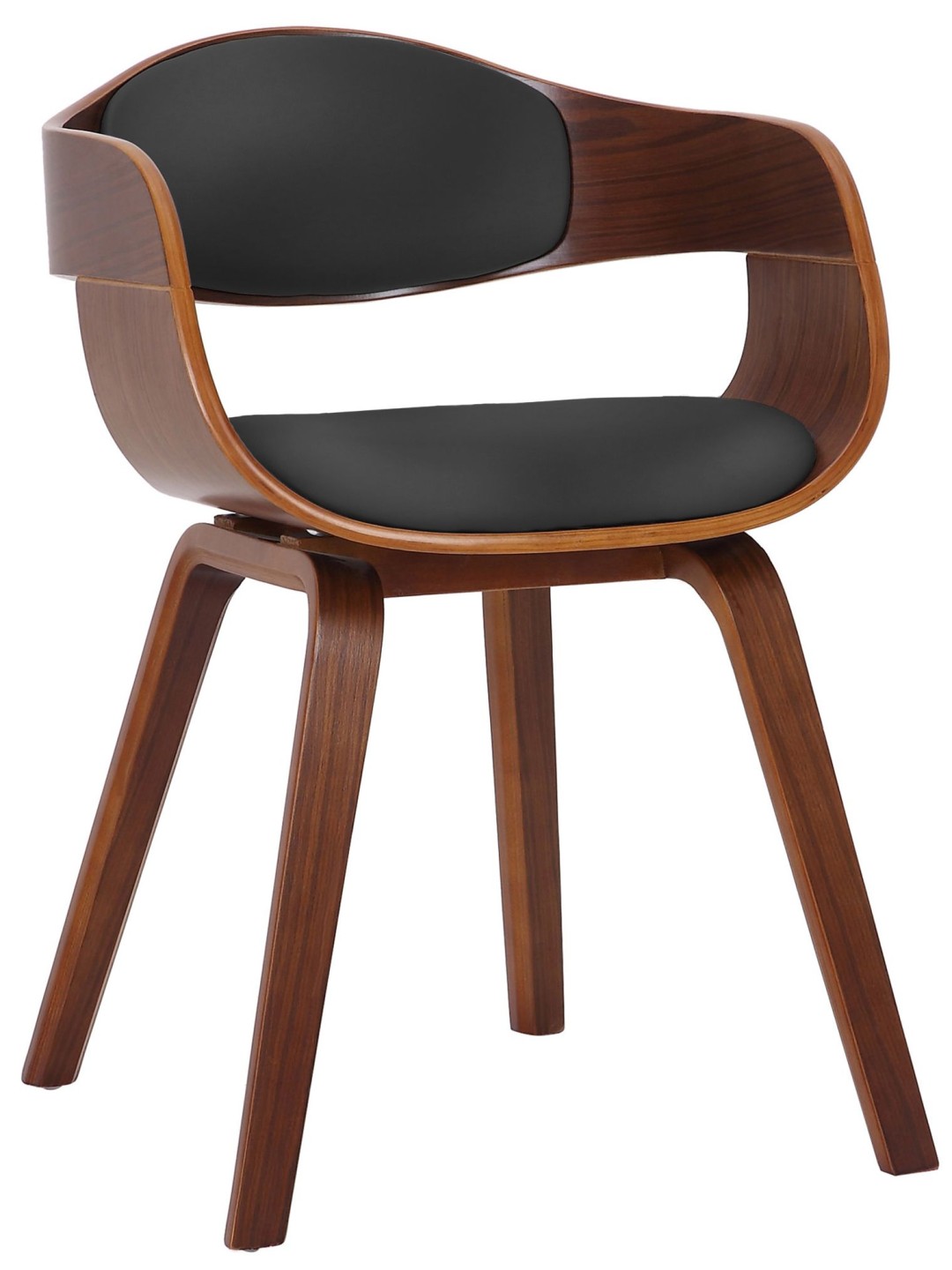 Silla de visita Kingston, nogal/negro