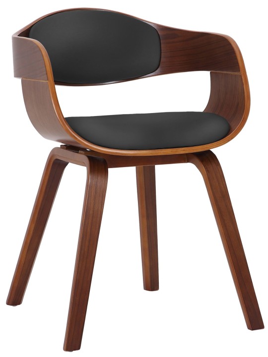 Silla de visita Kingston, nogal/negro Silla de visita Kingston, nogal/negro