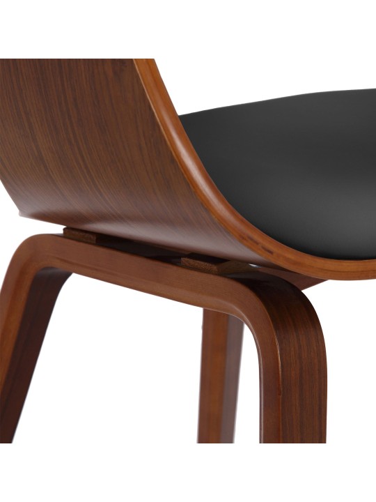 Silla de visita Kingston, nogal/negro Silla de visita Kingston, nogal/negro