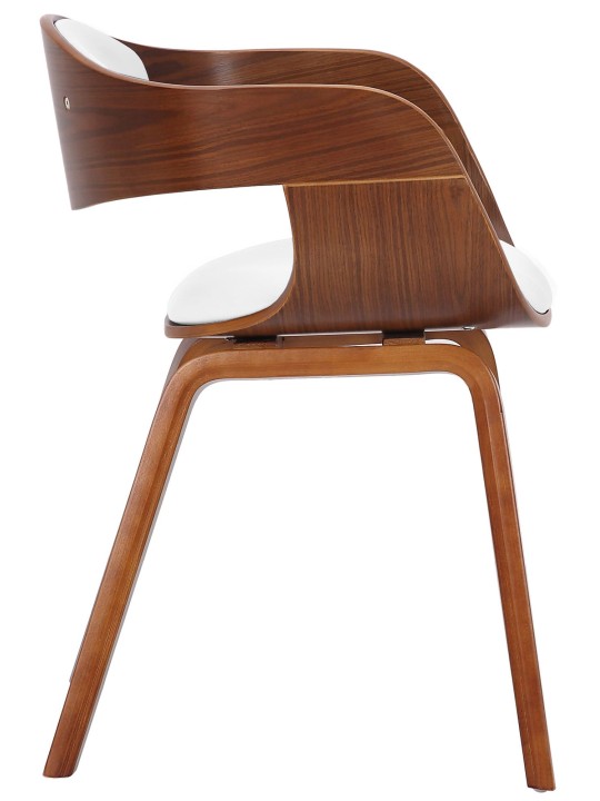 Silla de visita Kingston, nogal/blanco Silla de visita Kingston, nogal/blanco